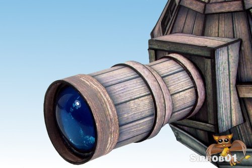 Papercraft Graffam Observatory 2