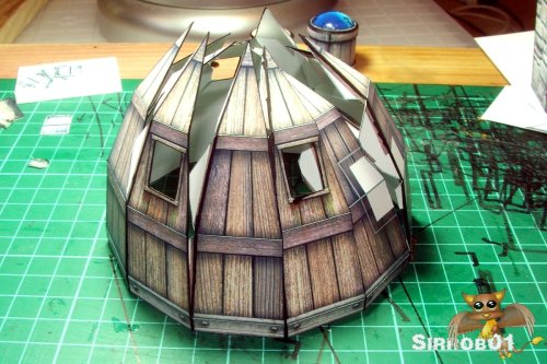 Papercraft Graffam Observatory 6