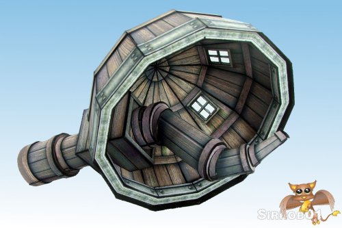 Papercraft Graffam Observatory 9