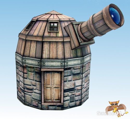 Papercraft Graffam Observatory final 1