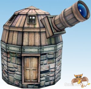 Papercraft Graffam Observatory final 2
