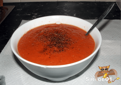 Final Big bowl of carrot and tomato soup.