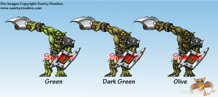 Sanity Studios Orc Skin Tones