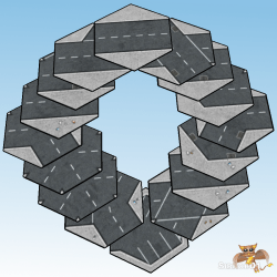 6mm Asphalt Road Tiles Decorative Circle