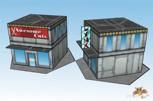 Battletech 6mm City Commercial Buildings 1_5